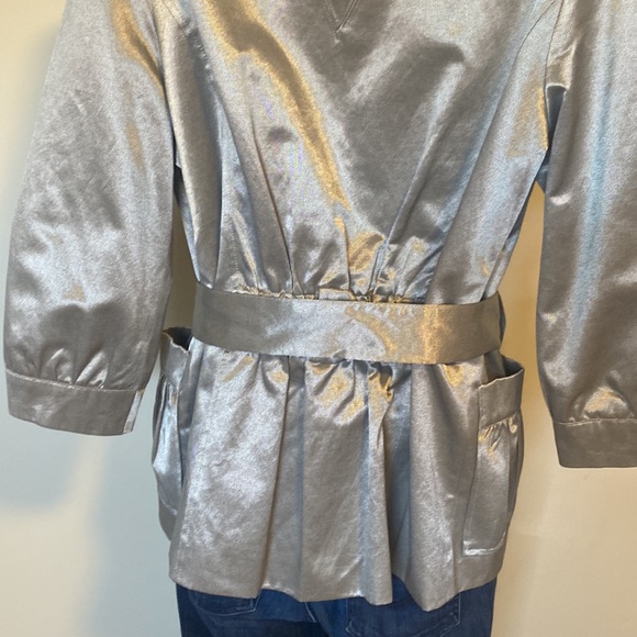 PRE-OWNED WOMEN’S VINTAGE RETRO CACHE METALLIC BELTED TRENCH JACKET - Picture 16 of 16